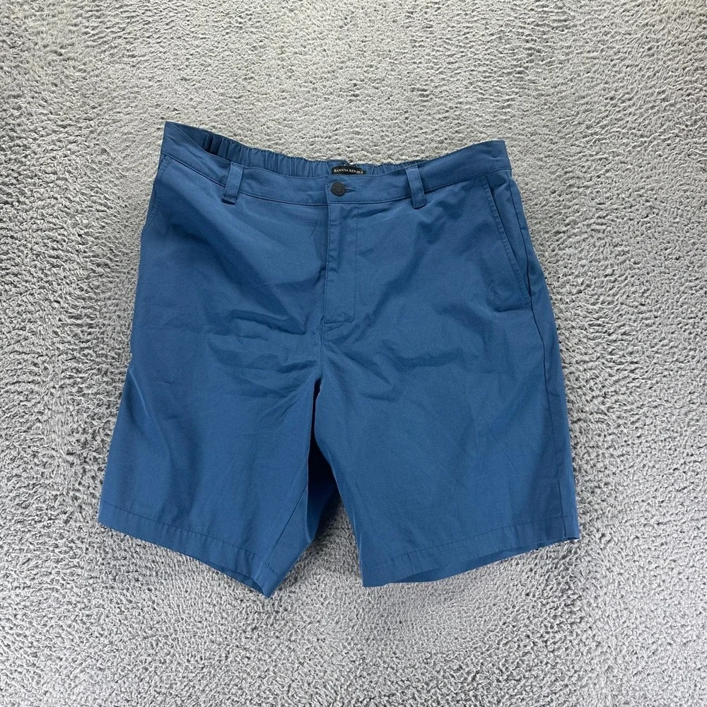 Banana Republic Shorts Men 38 Blue Polyester Athletic Sports Performance Stretch